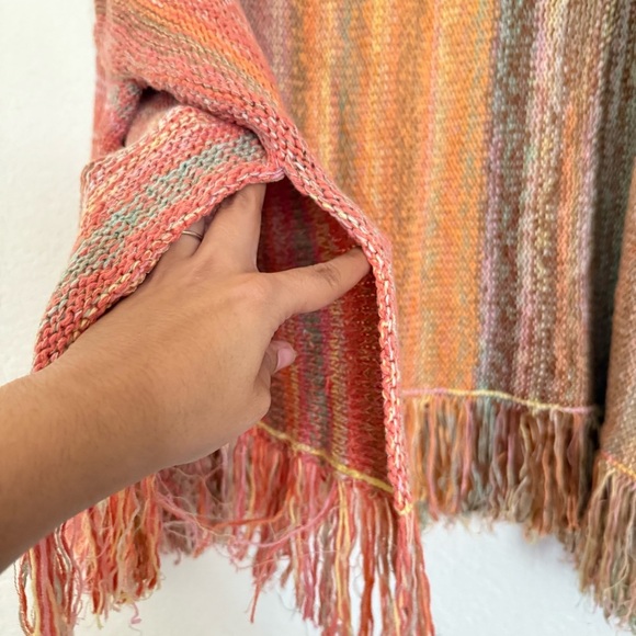 Free People Radiate Striped Pullover Fringed NWT Confetti Combo Sweater Size M - Picture 12 of 12